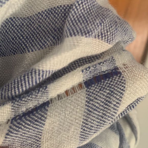 Revolve Alice + Olivia White Doyle Trumpet Sleeve Striped Blouse - Picture 10 of 13